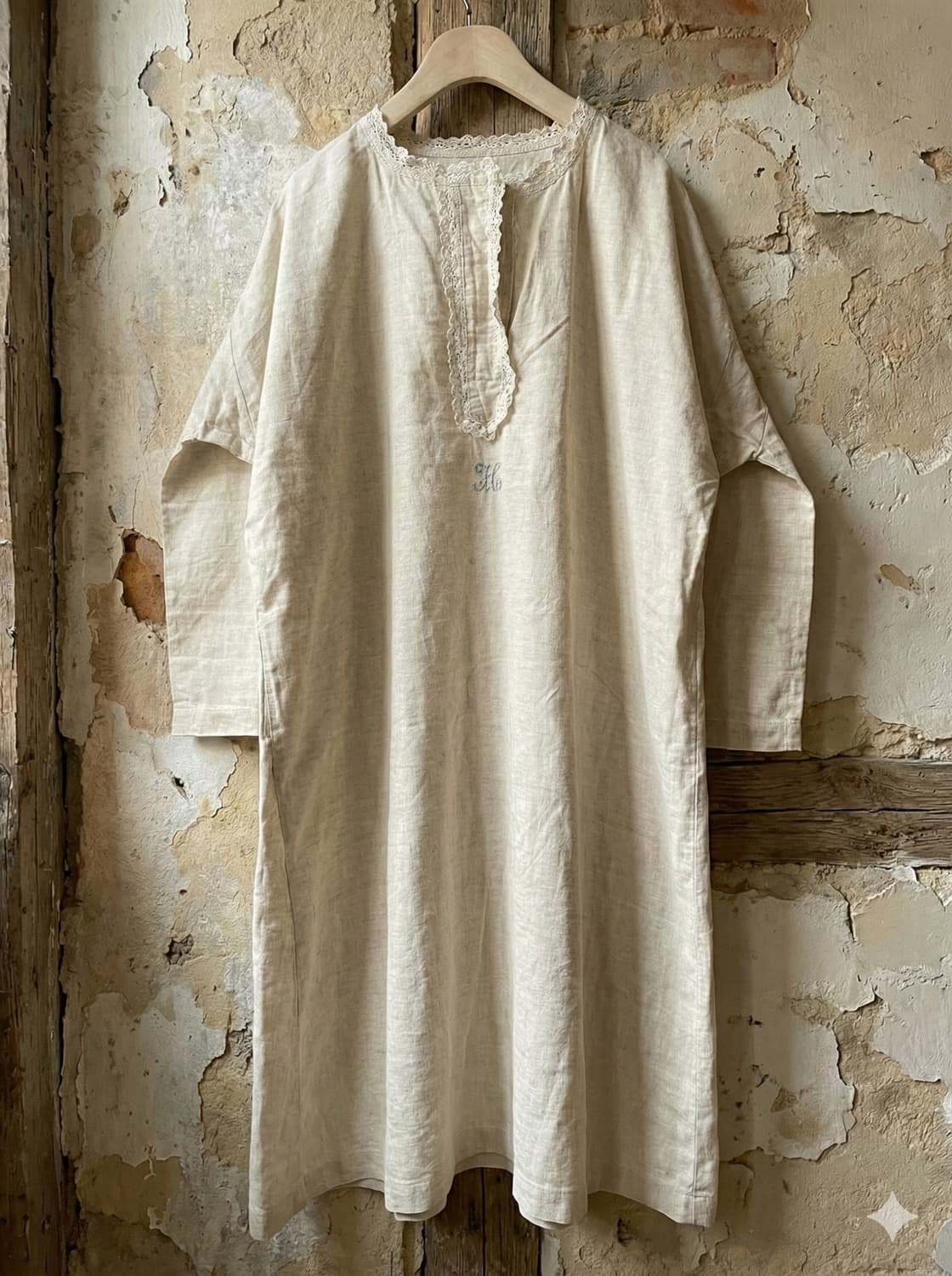 1900’s French Antique Linen 🇫🇷 그랑파 슈미즈 상품이미지1