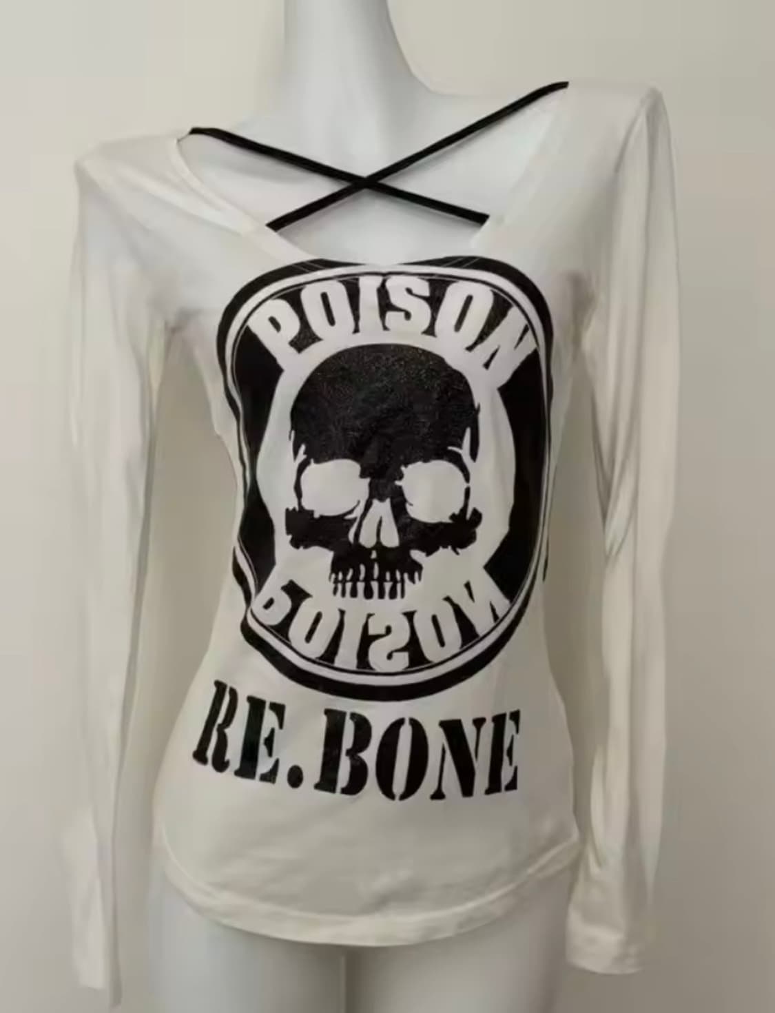 해골 펑크 y2k 롱슬리브 상품이미지1