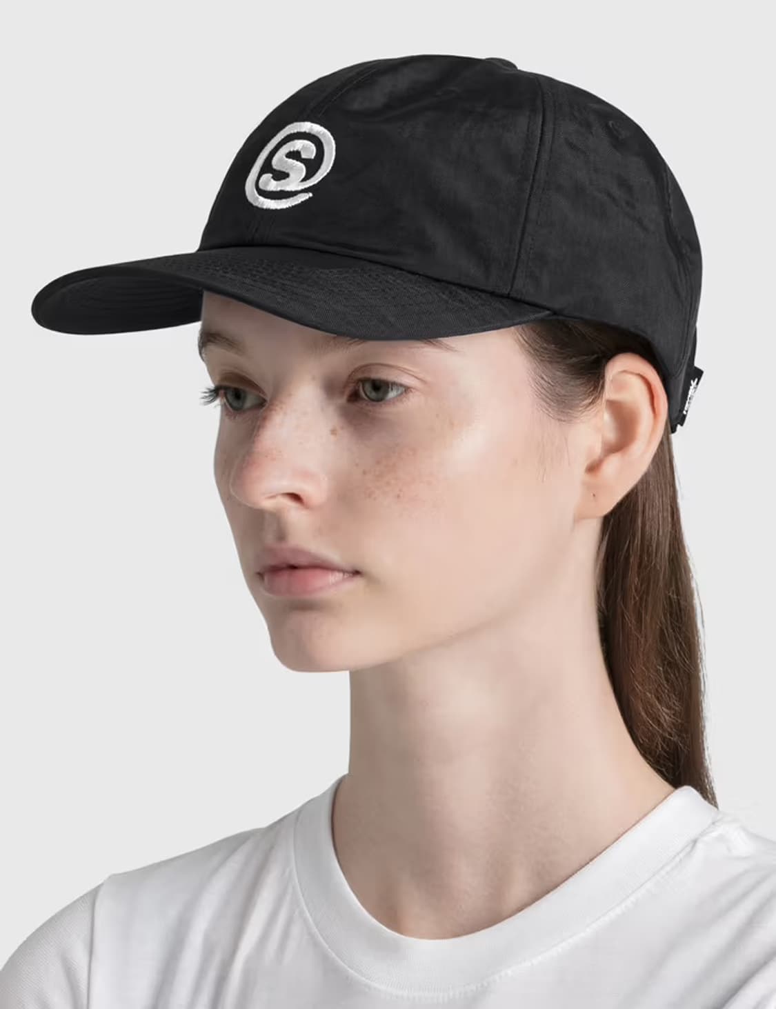 stussy 스투시 워시드 나일론 심볼 로우 프로 캡 블랙 상품이미지8