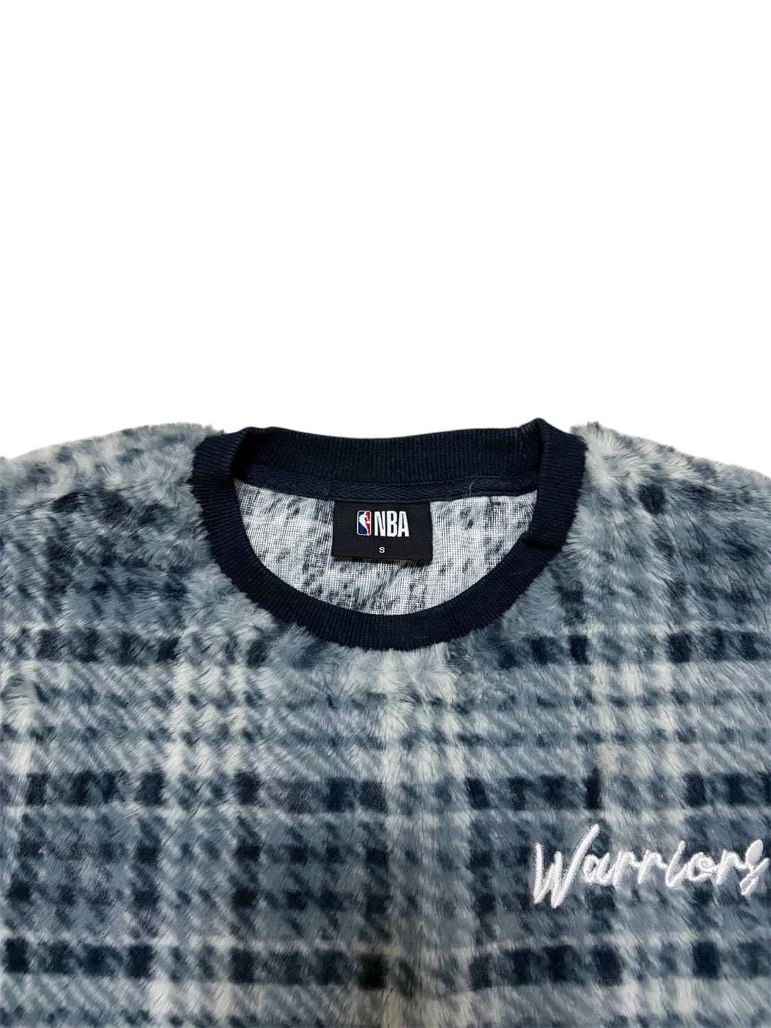 체크 플리스 맨투맨 상품이미지1