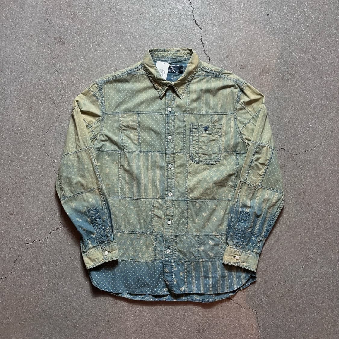 폴로 패치워크 셔츠 상품이미지1