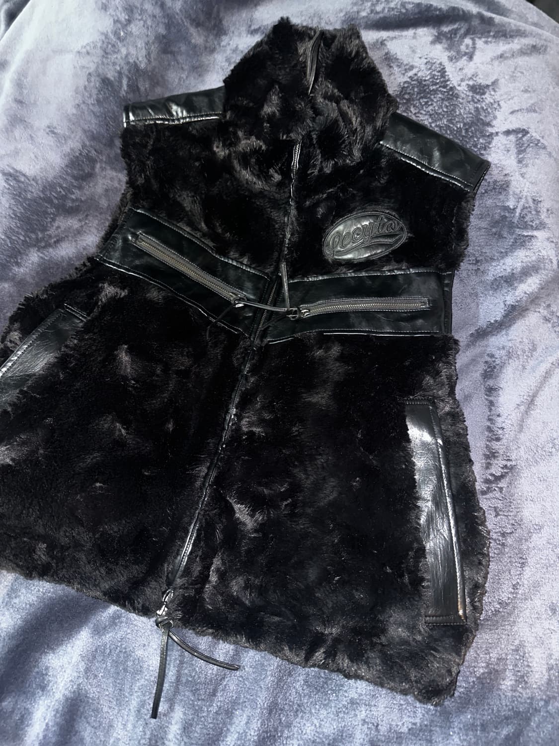 LECYTO Vintage Pur Mix Vest_[Black] 상품이미지1