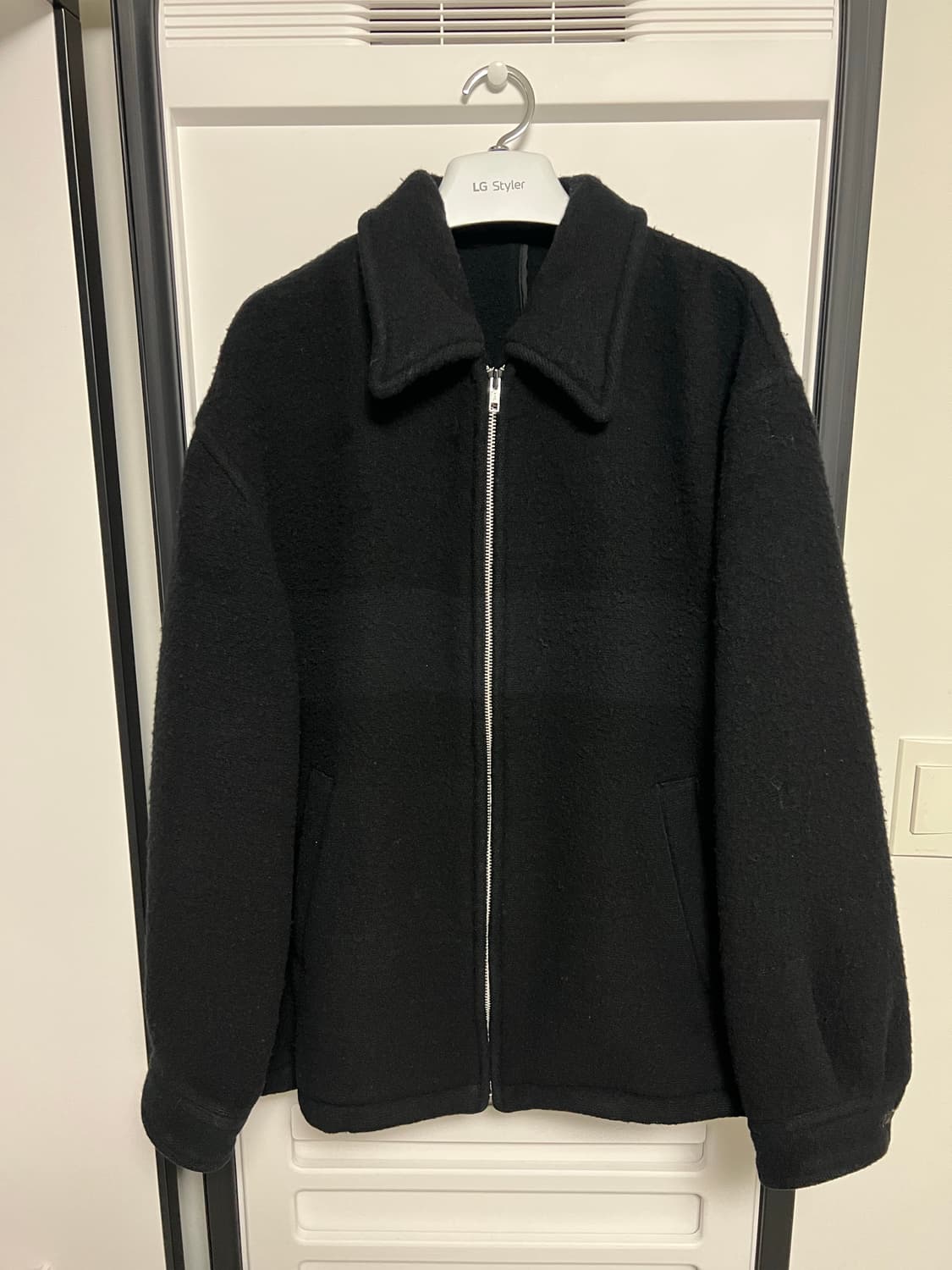 90s 꼼데 옴므 빈티지 CDG homme 울 자켓 블랙 상품이미지1