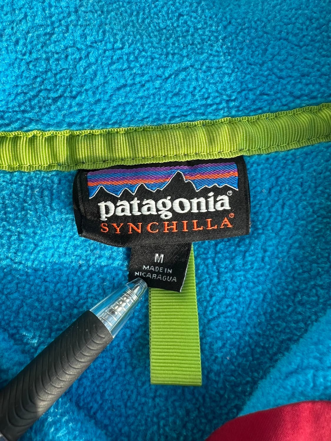 빈티지 파타고니아 신칠라 플리스 블루/레드 맨M 상품이미지5