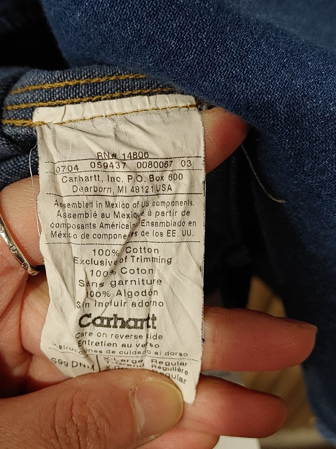 무배) 칼하트 잼스톤 버튼 데님 셔츠 - XL 상품이미지6