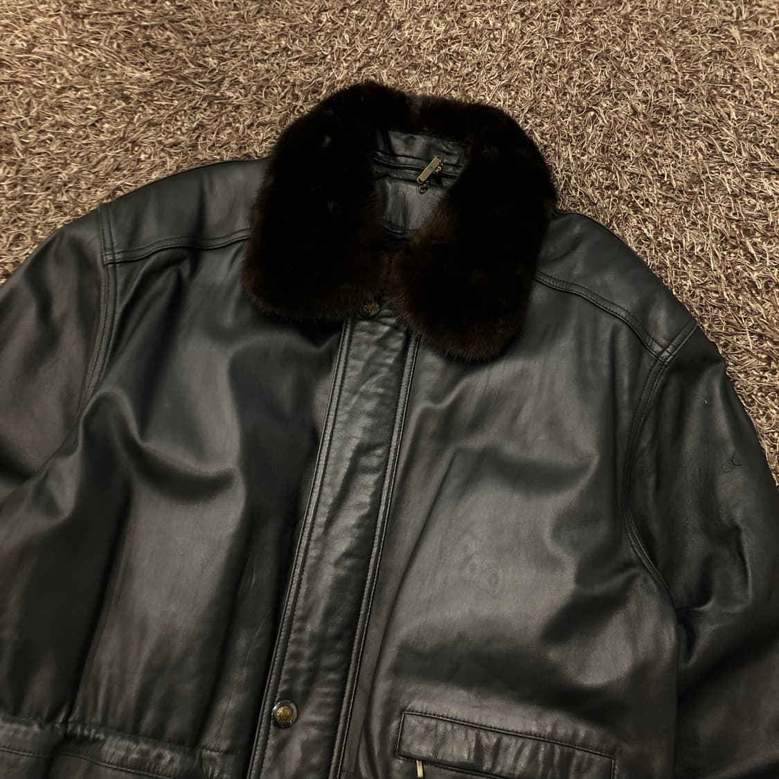 타운젠트 빈티지 양가죽 레더 코트 가죽 자켓 상품이미지2