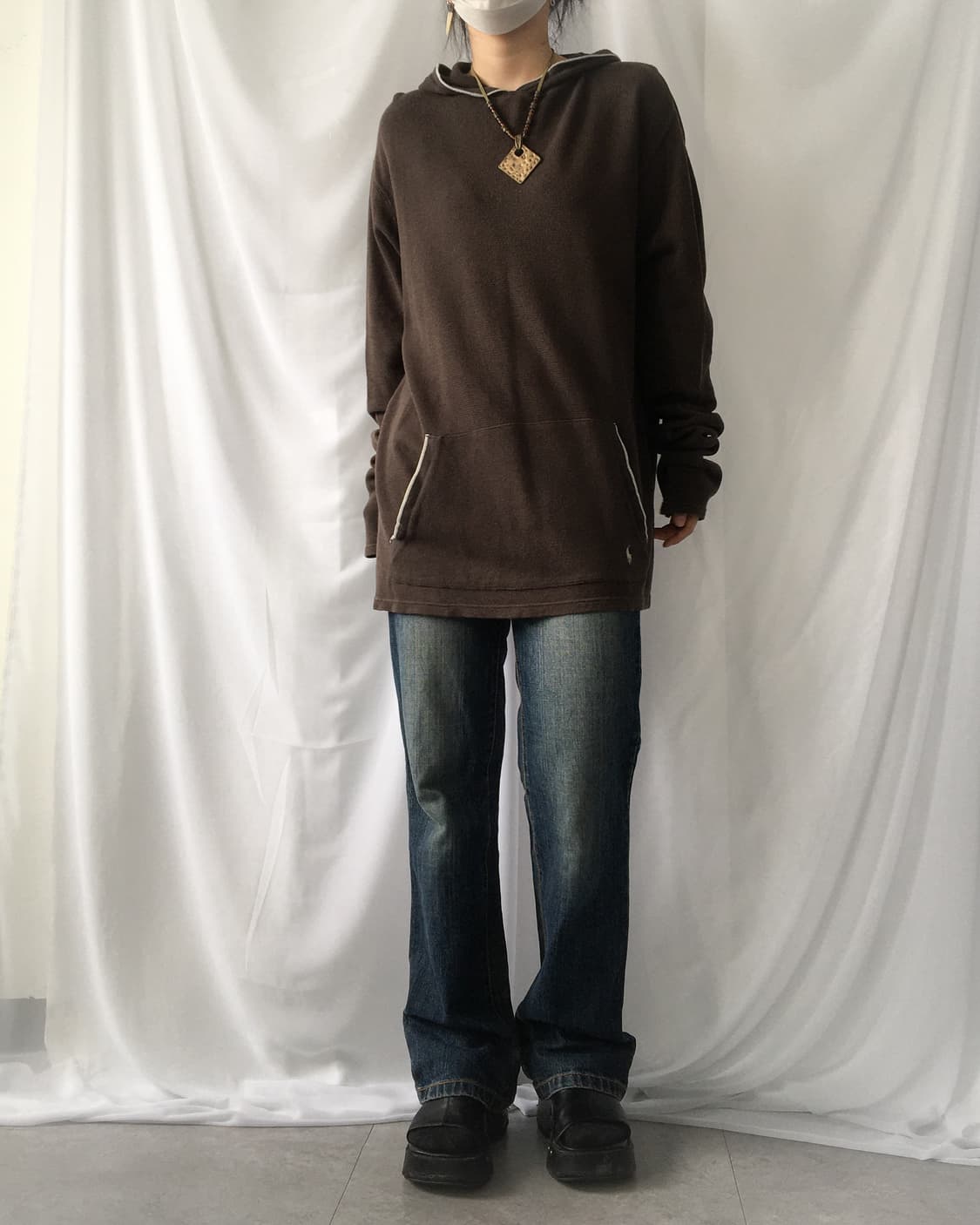 Polo waffle hood sleeve 상품이미지7