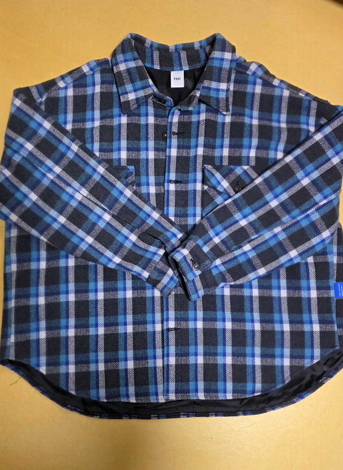 PURE 퓨어 오버사이즈 체크자켓 상품이미지1