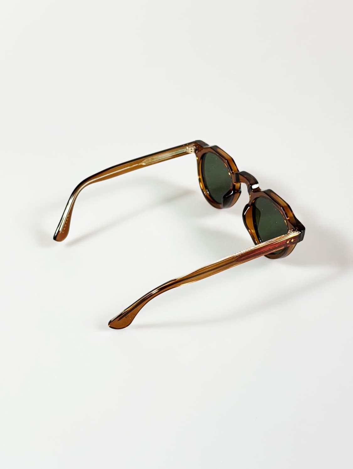 CANAAN 브라운 볼드 라운드 프레임 빈티지 선글라스 상품이미지4