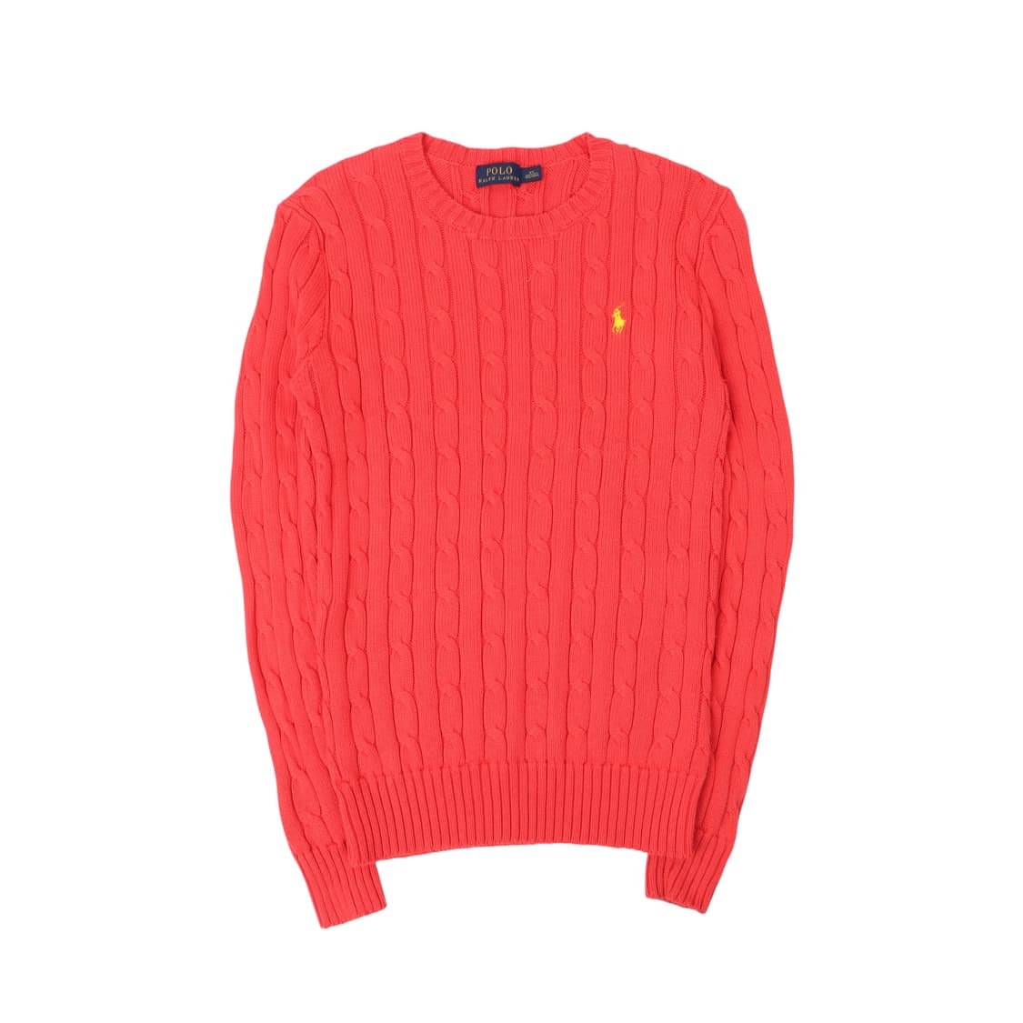 폴로 랄프로렌 코랄 오렌지 케이블 니트 상품이미지1