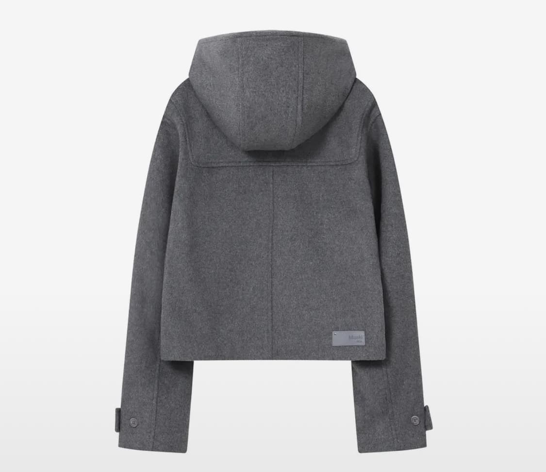 미세키 서울 더플 후디 숏 코트 다크 그레이 상품이미지2