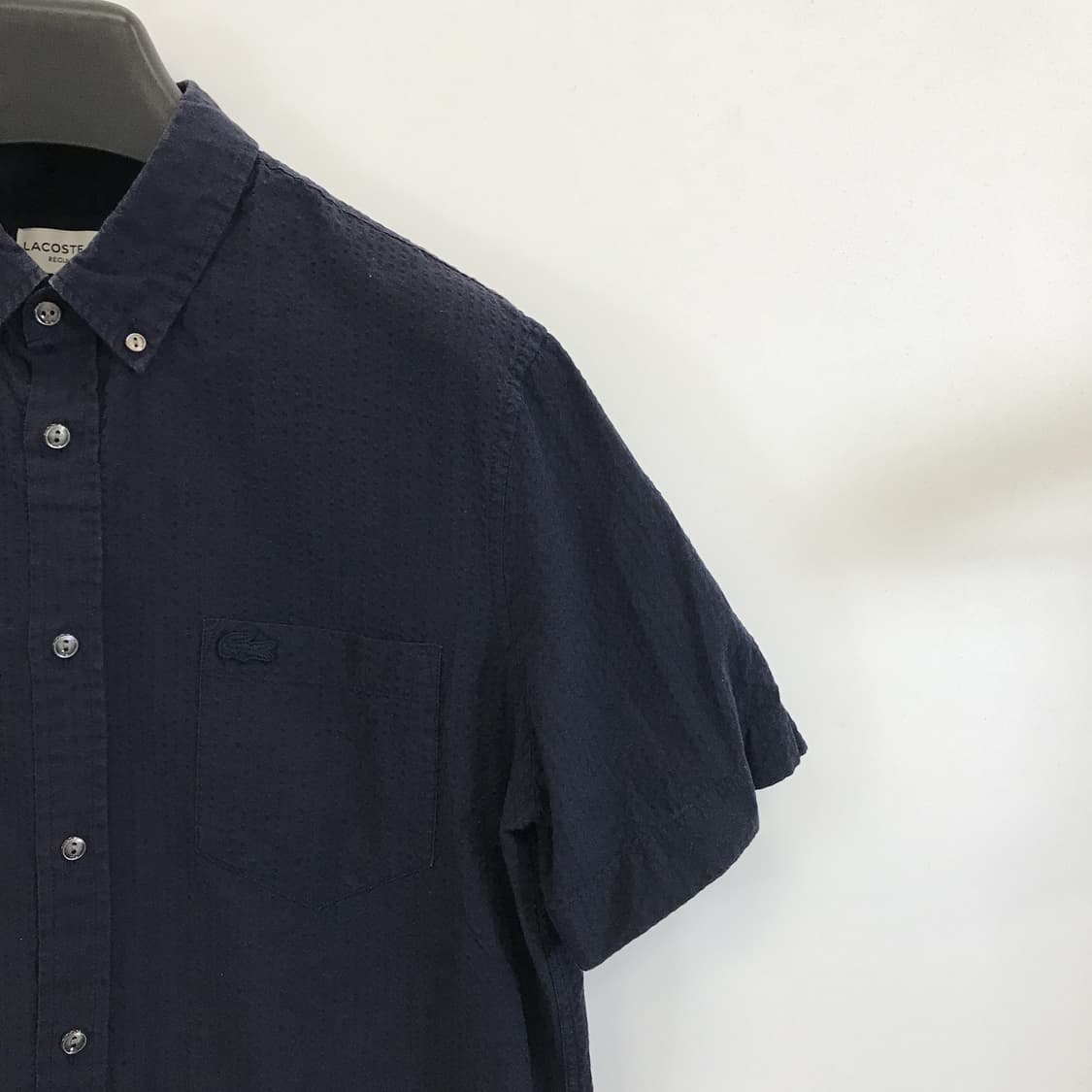 라코스테 시어서커 반팔셔츠 네이비 [M] 상품이미지2