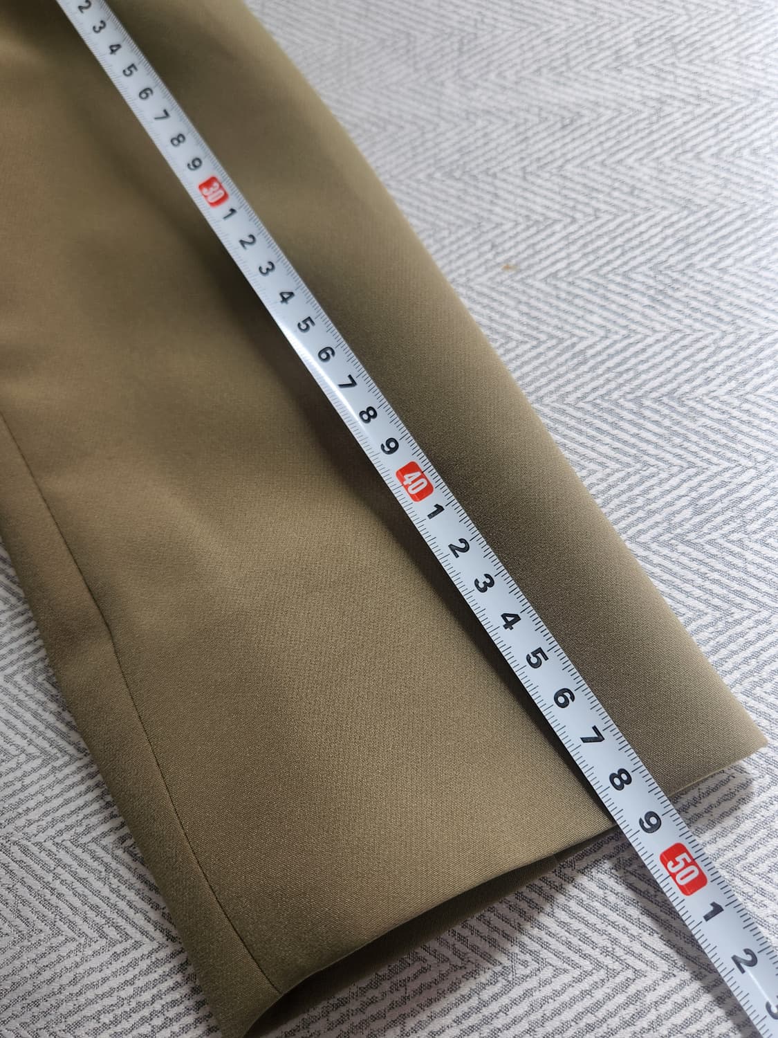 [66] 에셀리아  더블버튼 7부 롱 원피스 연카키  하객룩 오피스룩 상품이미지7