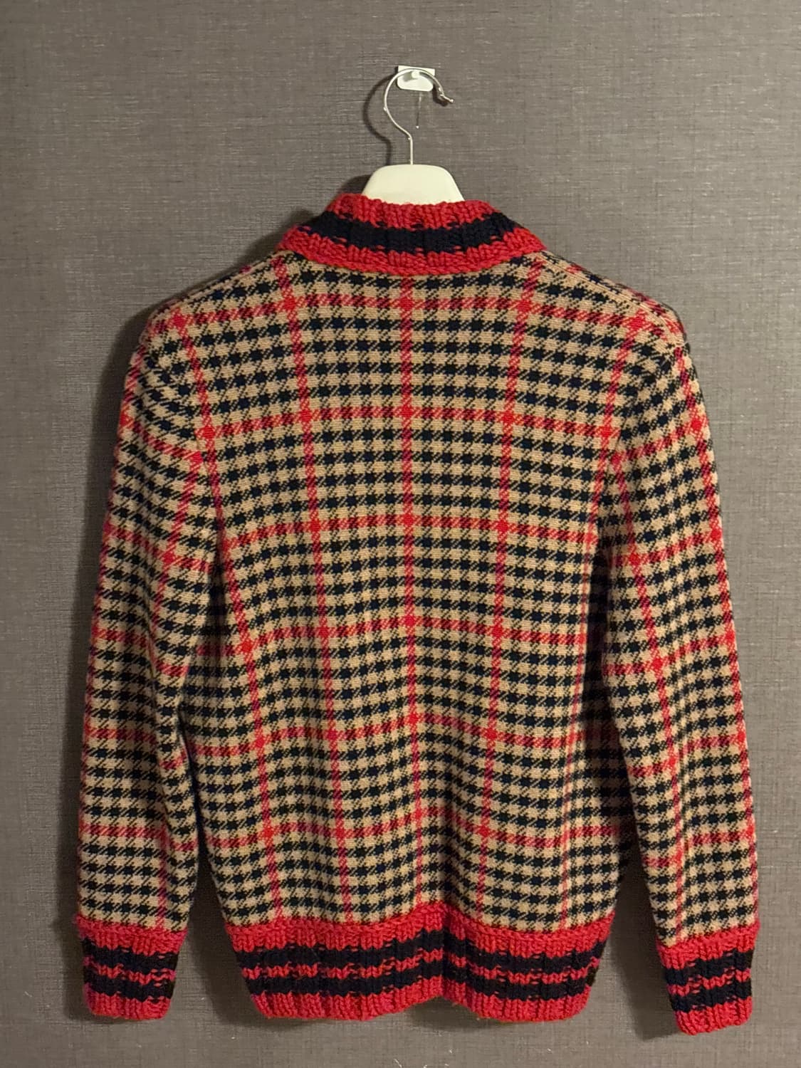 구찌 GUCCI 체크 가디건 S 정품 상품이미지4