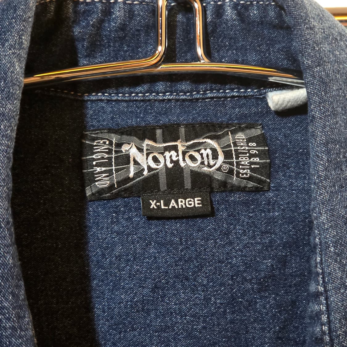 JPN 노턴 백자수 데님 셔츠 상품이미지8