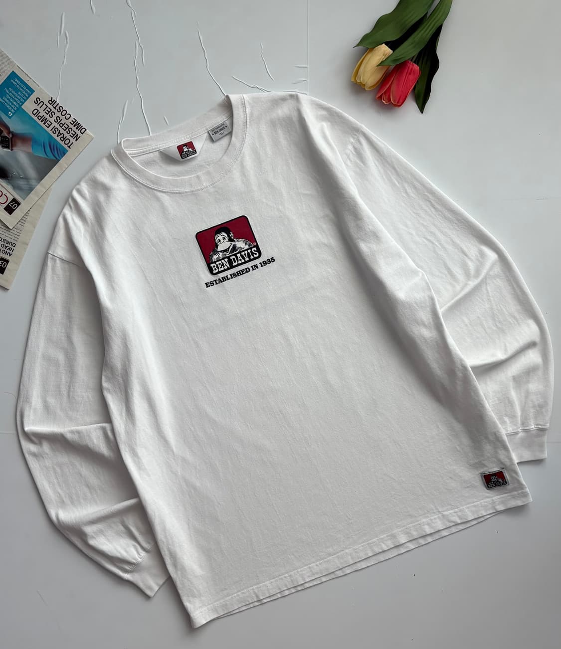 벤데이비스 빅로고 화이트 슬리브 상품이미지1