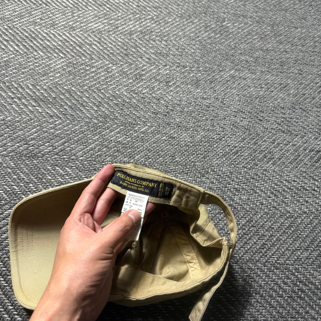 00s 랄프로렌 폴로진스 밀리터리 베이지 볼캡 모자 상품이미지5