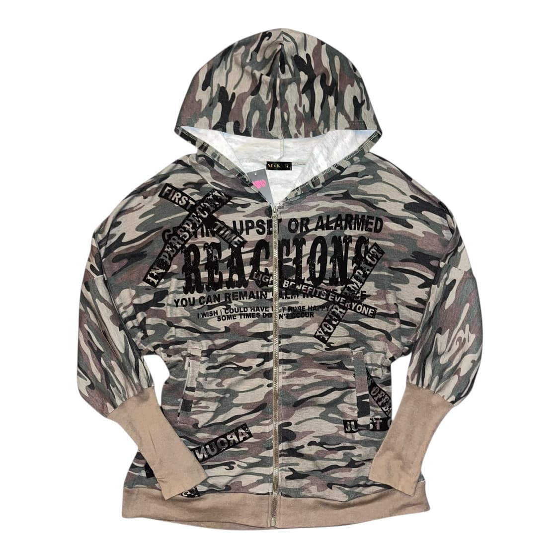 MKR 엠케이알 카모 큐빅 해골 후드집업 펑크갸루y2k 상품이미지5