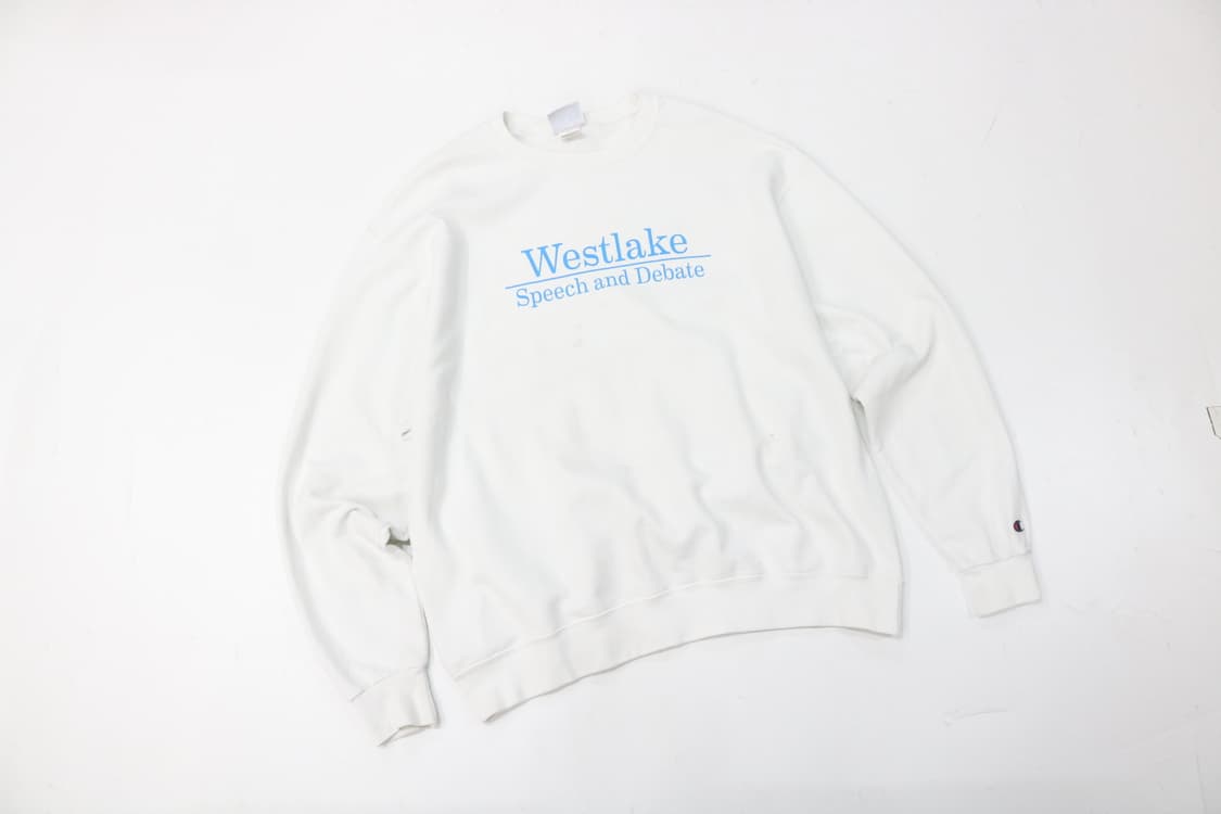 챔피온 빈티지 Westlake 스피치 앤 디베이트 화이트 맨투맨 (XL) 상품이미지2