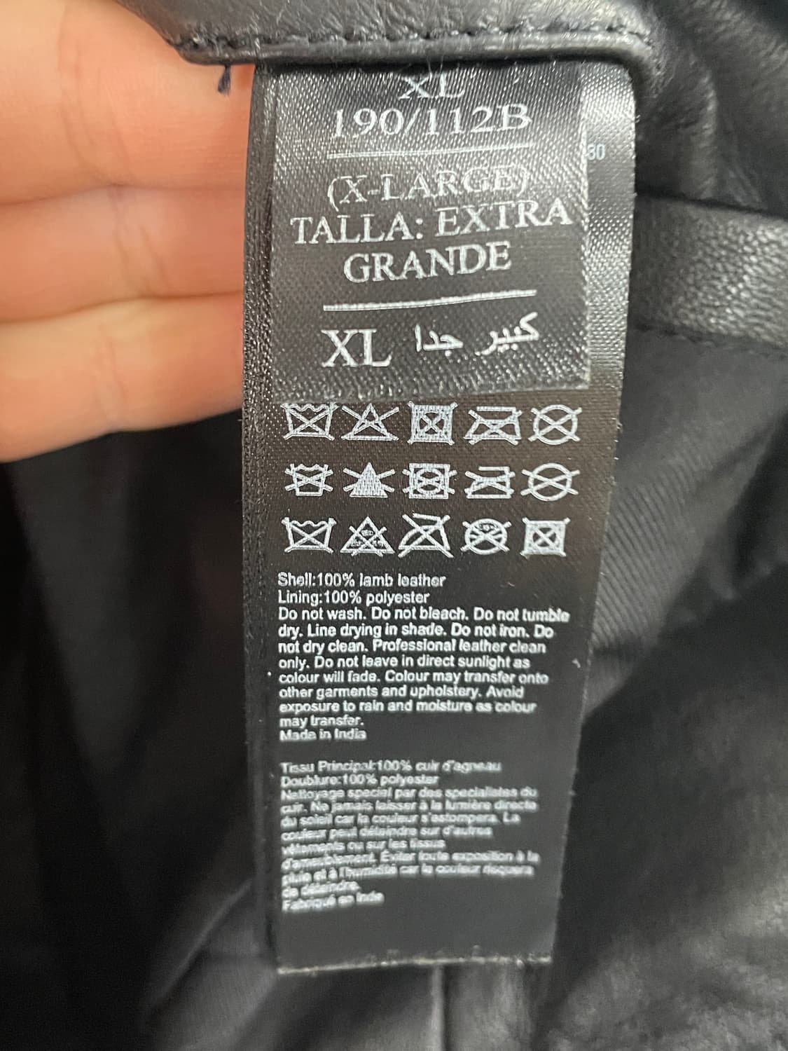 올세인츠 블랙 리얼레더 라이더 자켓 (on.659)   상품이미지6