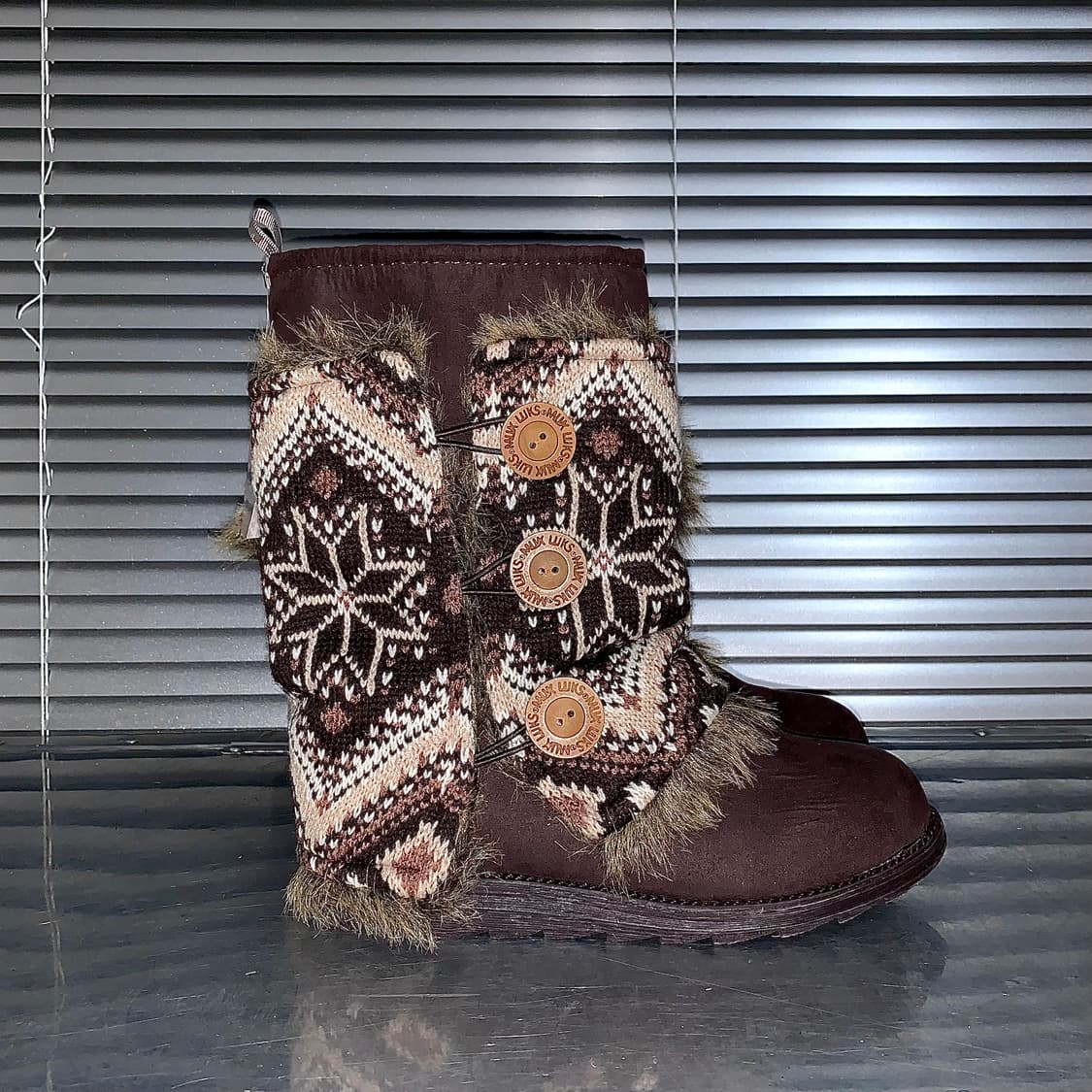 00s MUK LUKS 퍼 랩 부츠 풀박스 상품이미지5