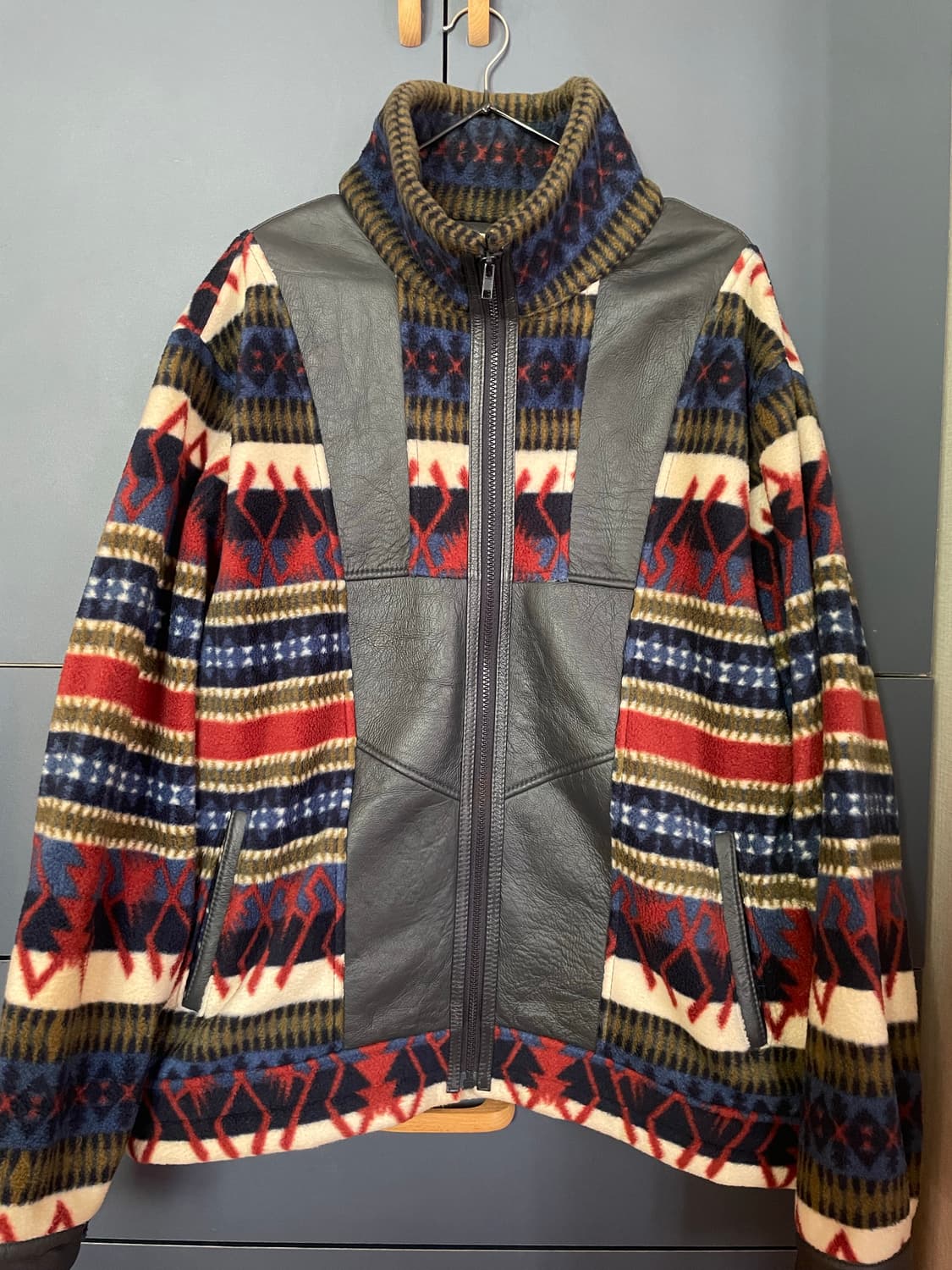 뉴질랜드 램스킨 양가죽 노르딕 레더 플리스 자켓 상품이미지1