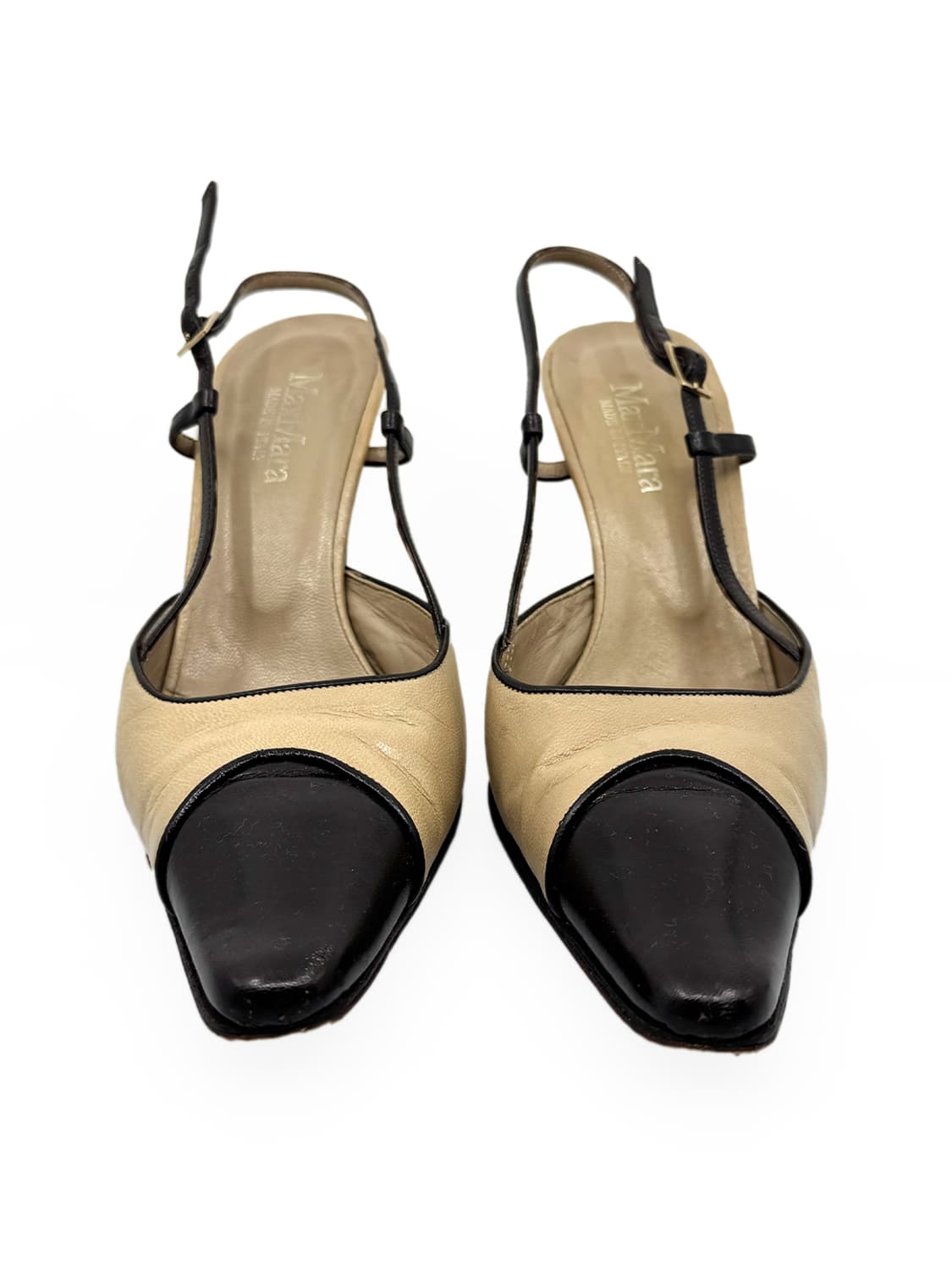 MaxMara TwoTone Leather Slingback/ 38 상품이미지5