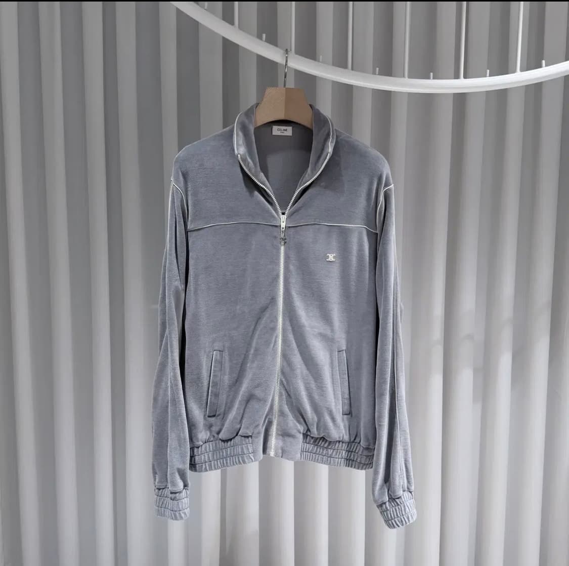 (A+/L,XS) / 셀린느 트리오페 벨벳 트랙수트 트레이닝 셋업 그레이 상품이미지2