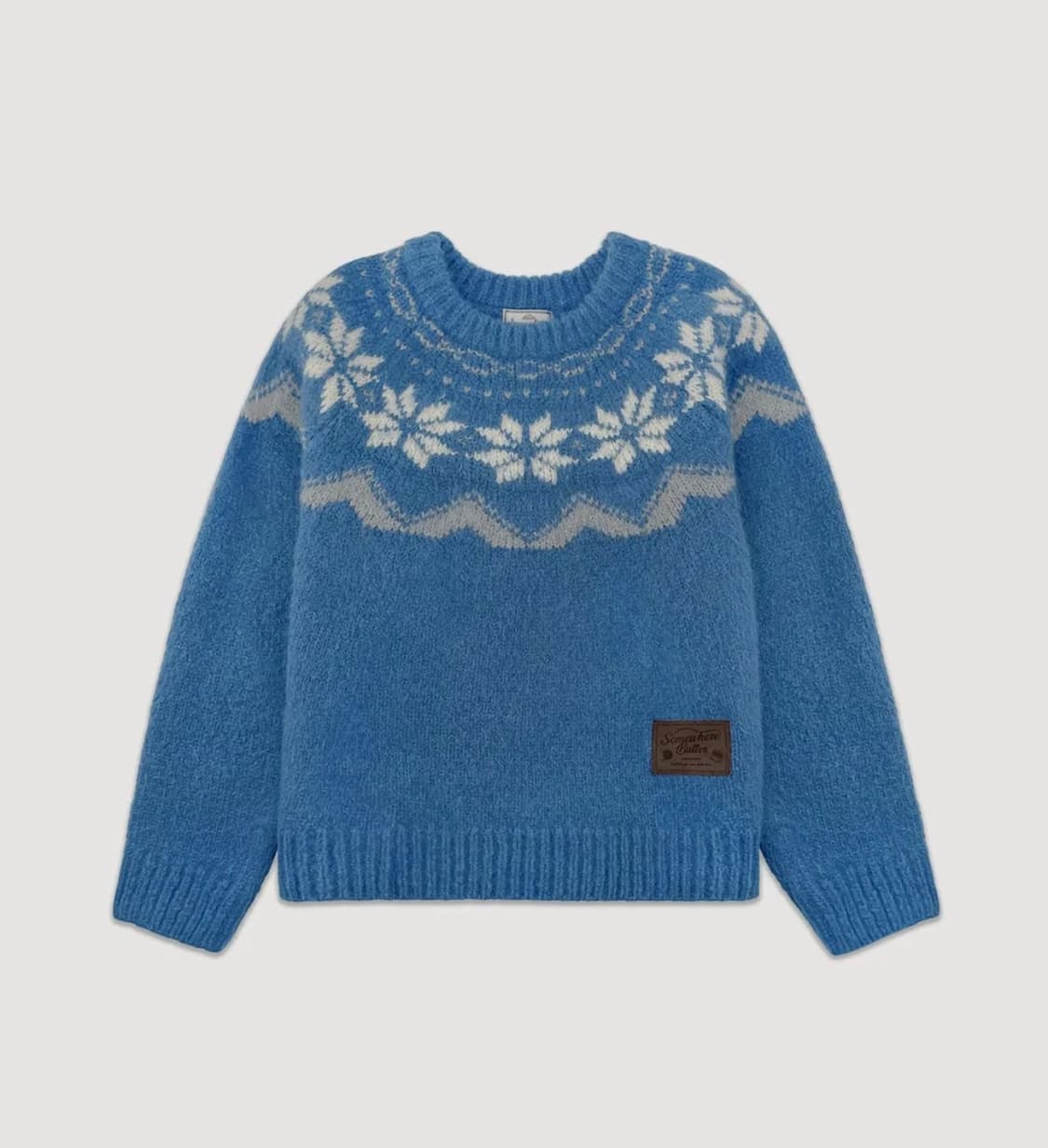 썸웨어버터 스노우 알파카 노르딕 니트 상품이미지1