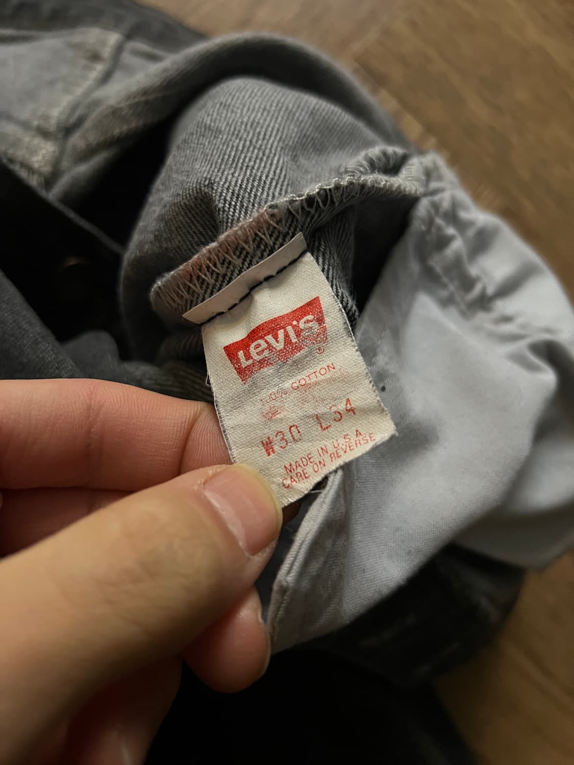 [30]90's 리바이스 USA Made 흑청 데님팬츠 S29 상품이미지5