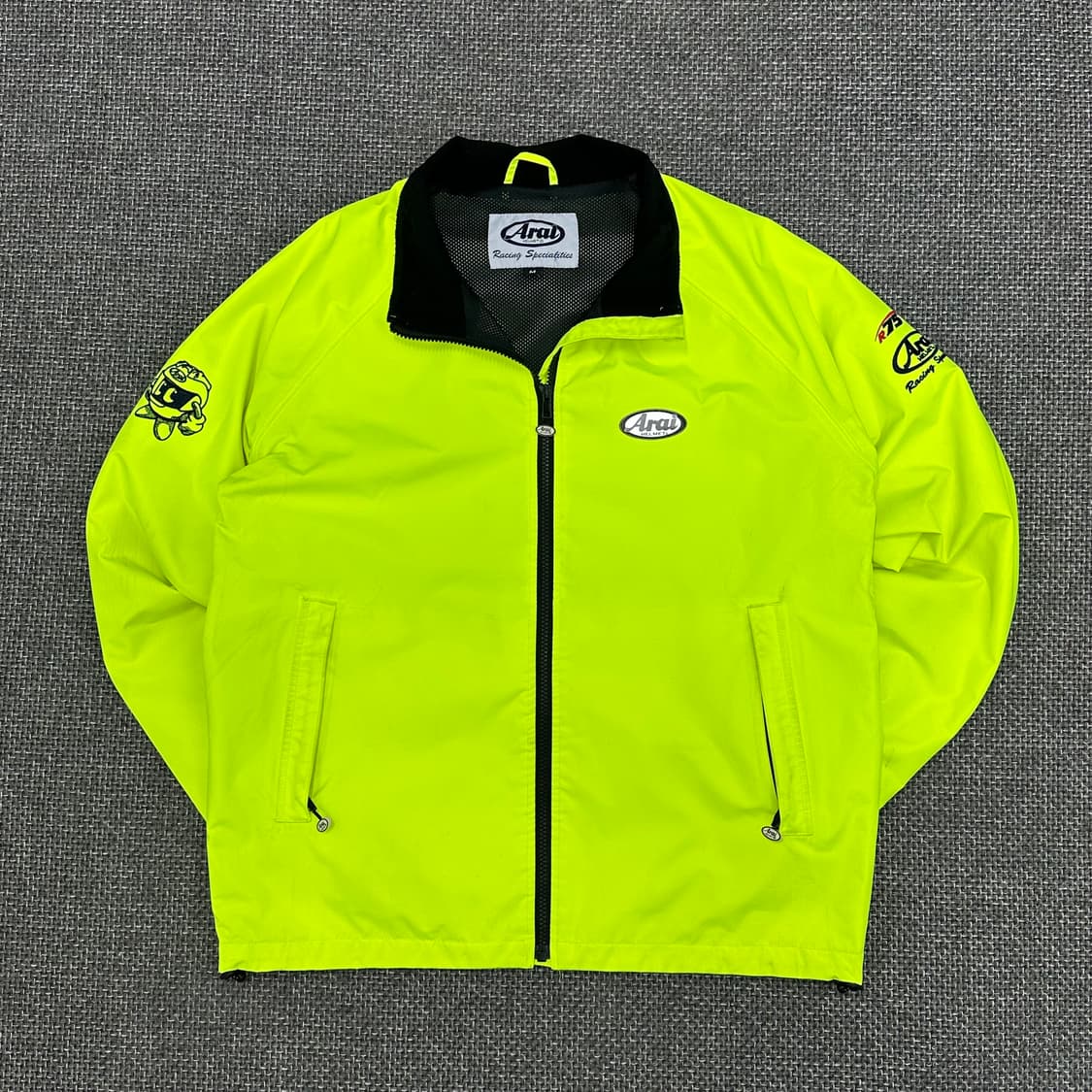 아라이 구형 형광 바람막이 점퍼 M 상품이미지2