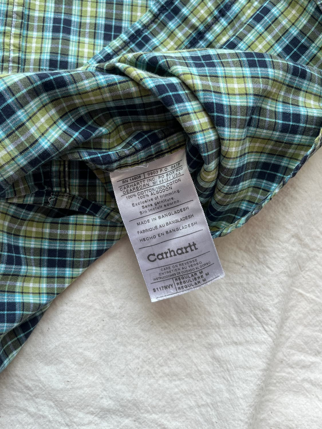 칼하트 릴렉스드 핏 체크 셔츠 상품이미지4