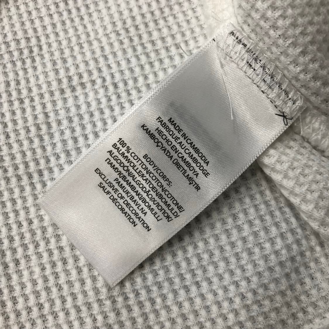 폴로 랄프로렌 와플 화이트 롱슬리브 긴팔 티셔츠 상품이미지6