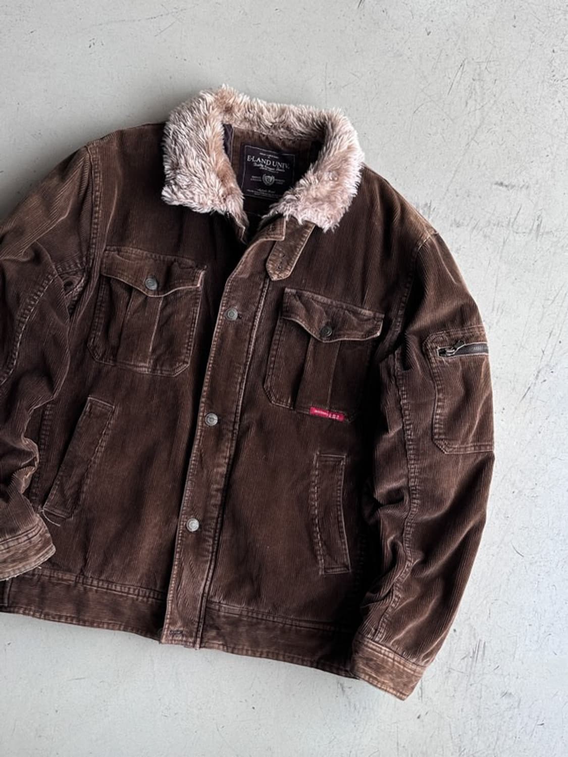히코빈티지 y2k 코듀로이 브라운 빈티지 퍼 자켓 상품이미지2