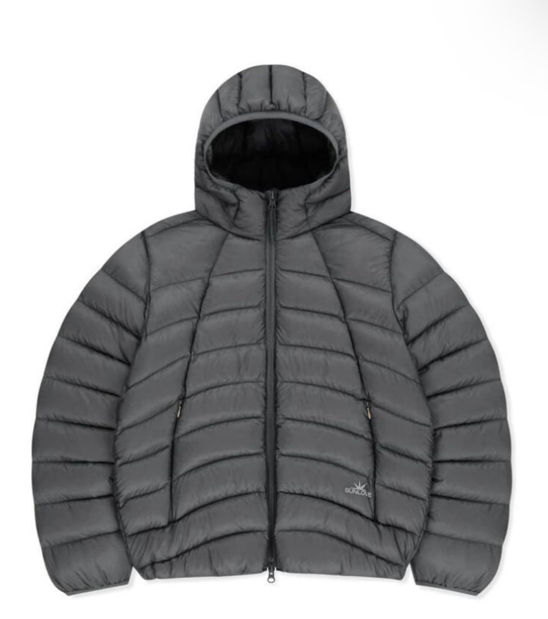 썬러브 경량패딩 후드 플라이 라이트 다운 자켓 그레이 상품이미지1