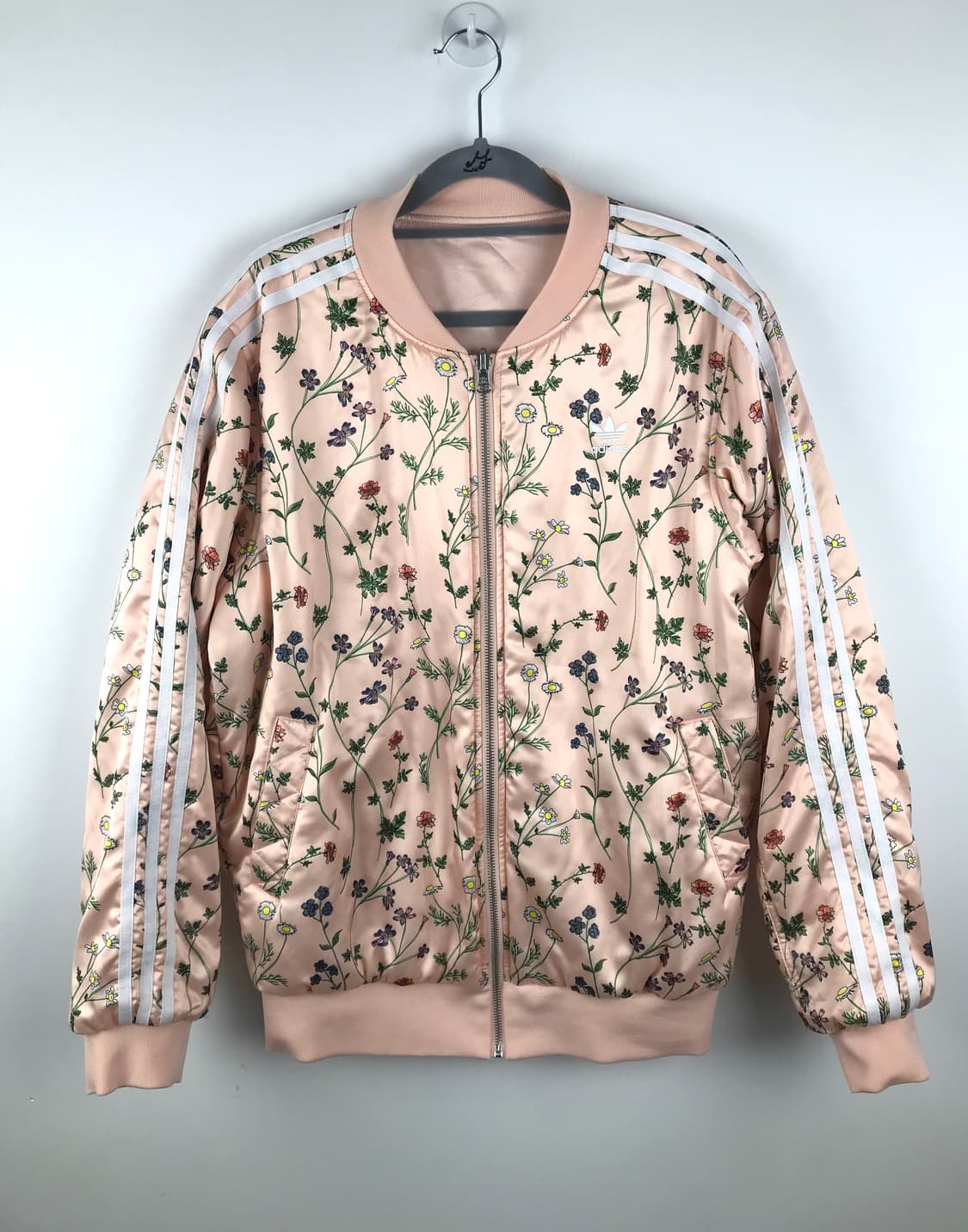 아디다스 양면 딸기우유 연핑크색 봄버 자켓 점퍼 져지 항공점퍼 블루종 상품이미지4