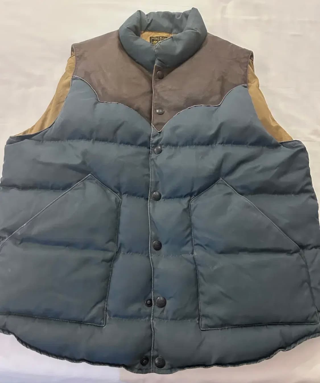 RRL 더블알엘 레더 요크 퀼트 레더 베스트 L 새상품 상품이미지1