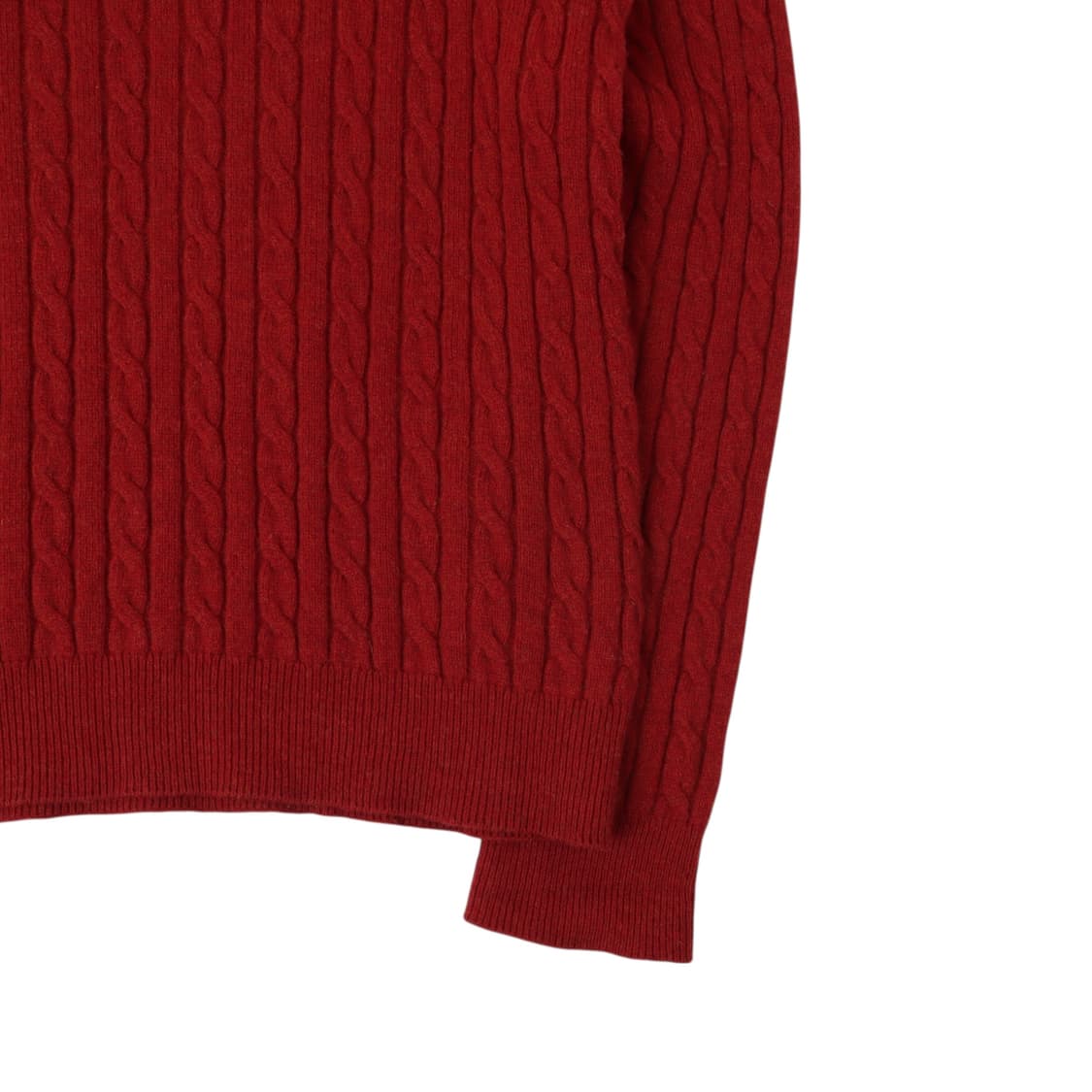 라코스테 레드 울 케이블 니트 스웨터 상품이미지4
