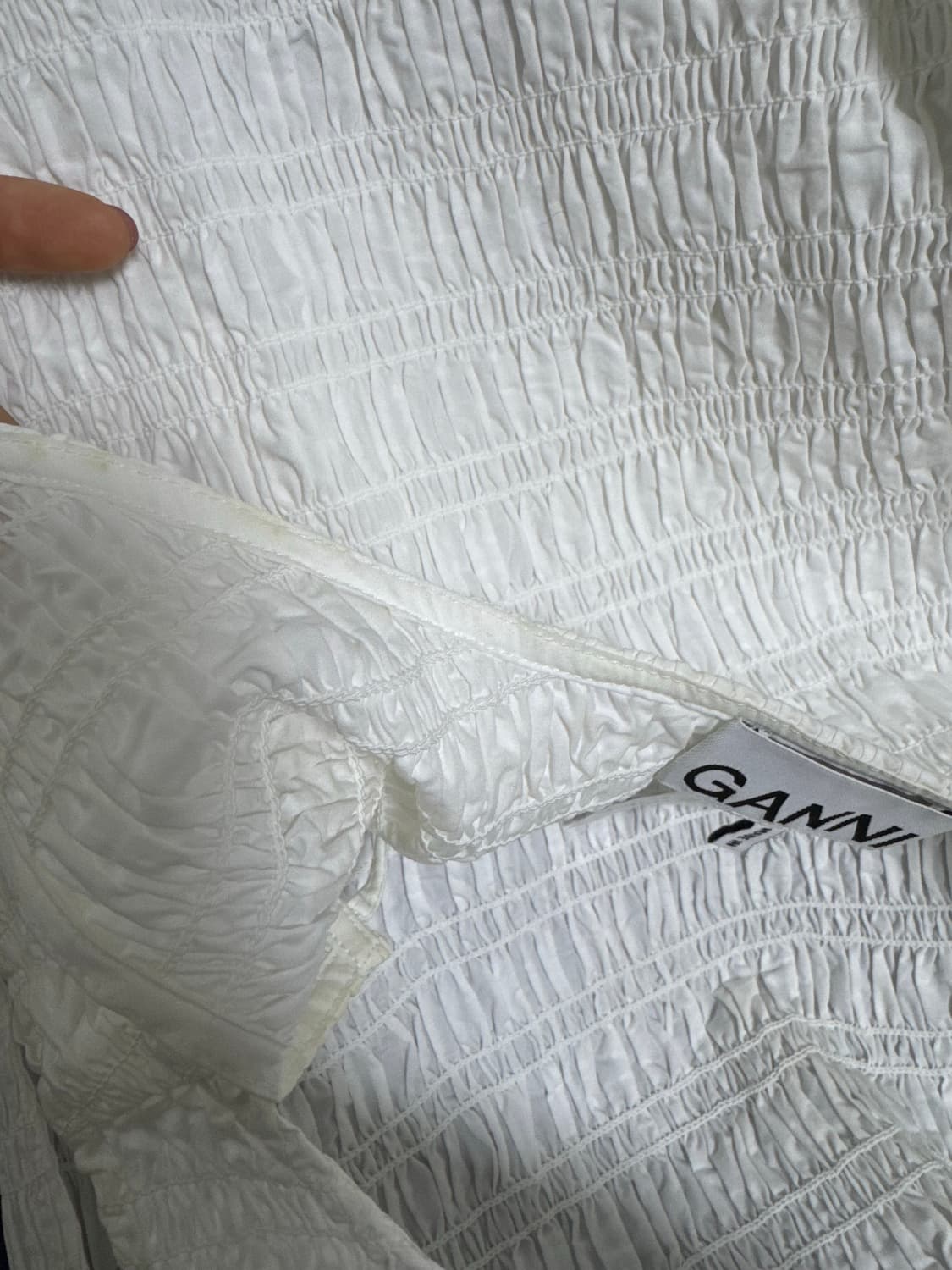 가니 샴브레이 시어서커 탑 S 상품이미지5