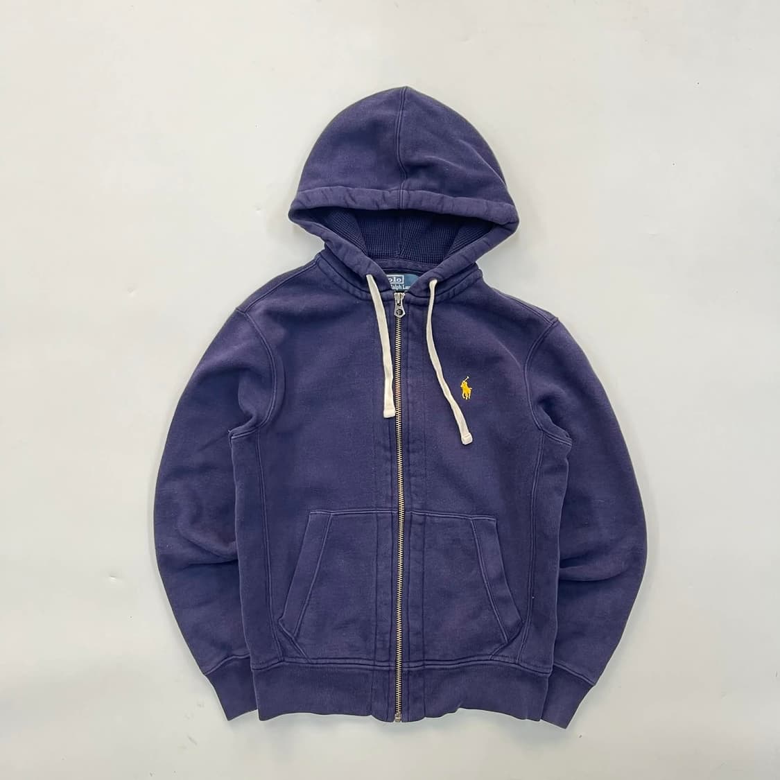 폴로 랄프로렌 네이비 써멀 와플 스웻 후드집업 희귀져지(S) 상품이미지2