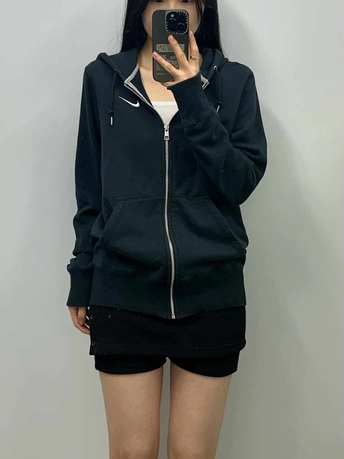 나이키 스우시 블랙 후드집업 상품이미지1