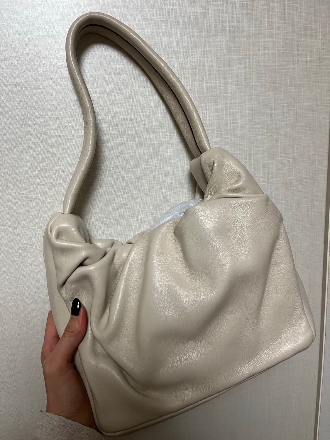 스타우드 레더 숄더백 크림 상품이미지2