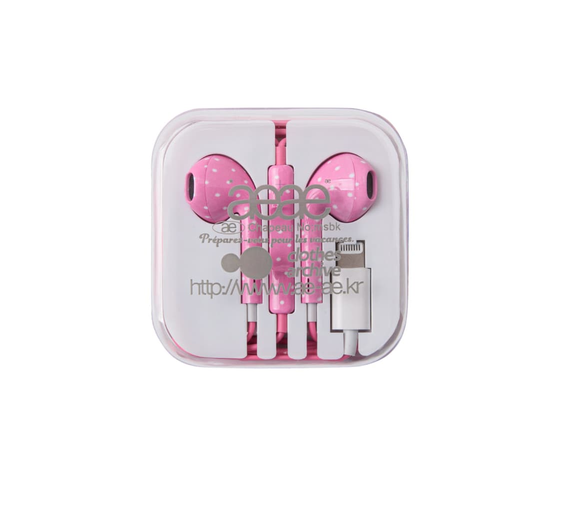 Aeae 이어폰 핑크 8핀 판매 상품이미지1