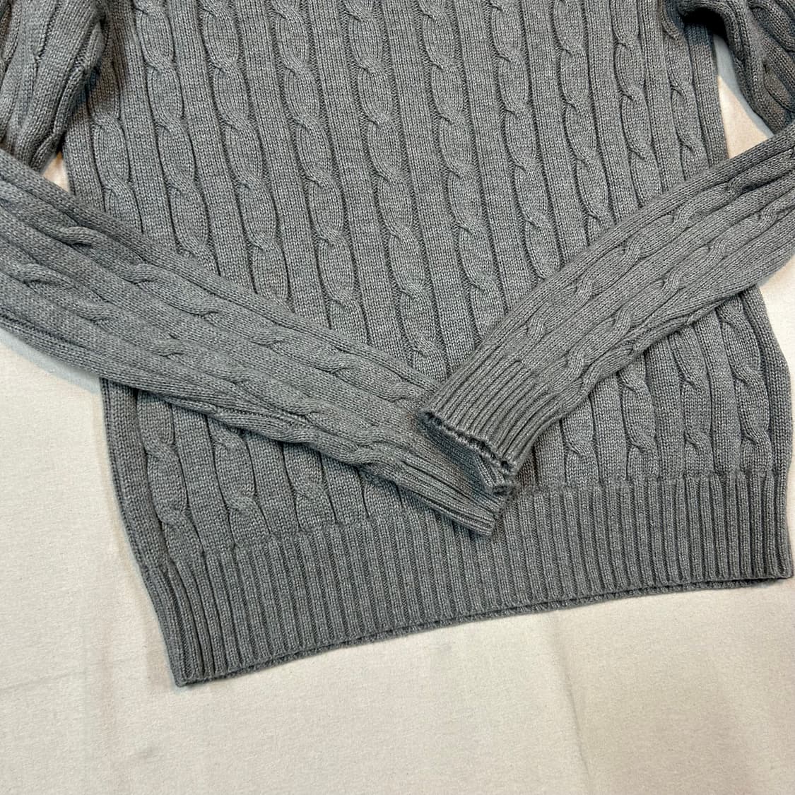 S) 폴로 랄프로렌 케이블 꽈배기 니트 그레이 상품이미지4