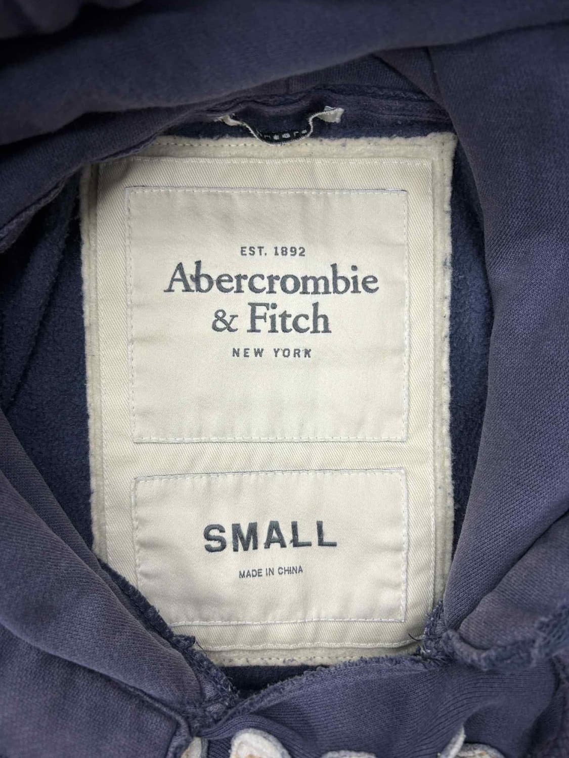 아베크롬비 y2k 네이비 올드스쿨 스웨트셔츠 후드티(S) 상품이미지4