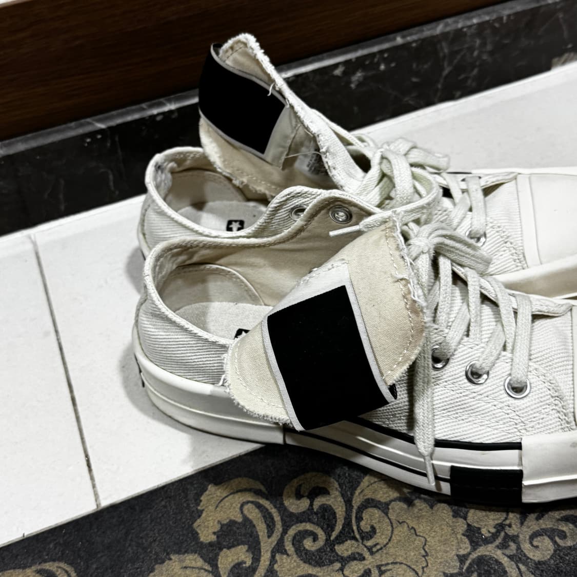 릭오웬스 컨버스 터보다크 로우 화이트 255 상품이미지5