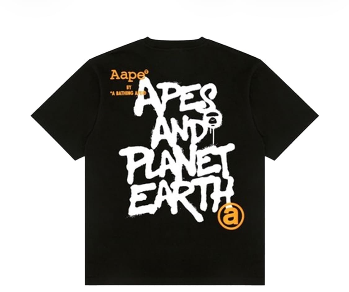 베이프 bape AAPE Basic Tee Black - 25SS 상품이미지1