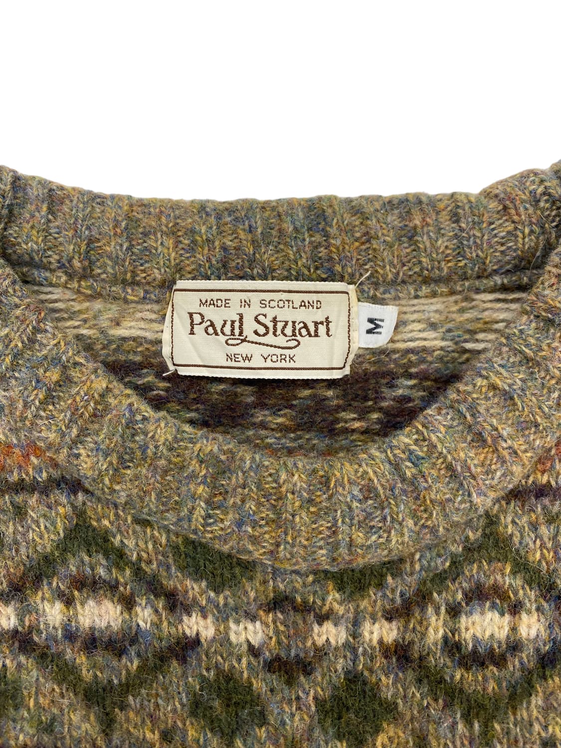 8-90s Paul Stuart 페어아일 울 스웨터 상품이미지4