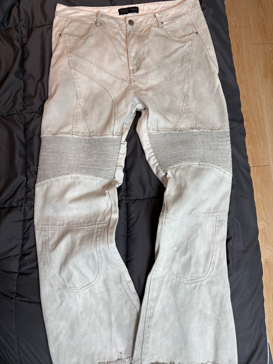 [32] 빈티지 바이커 절개 플레어데님  상품이미지1