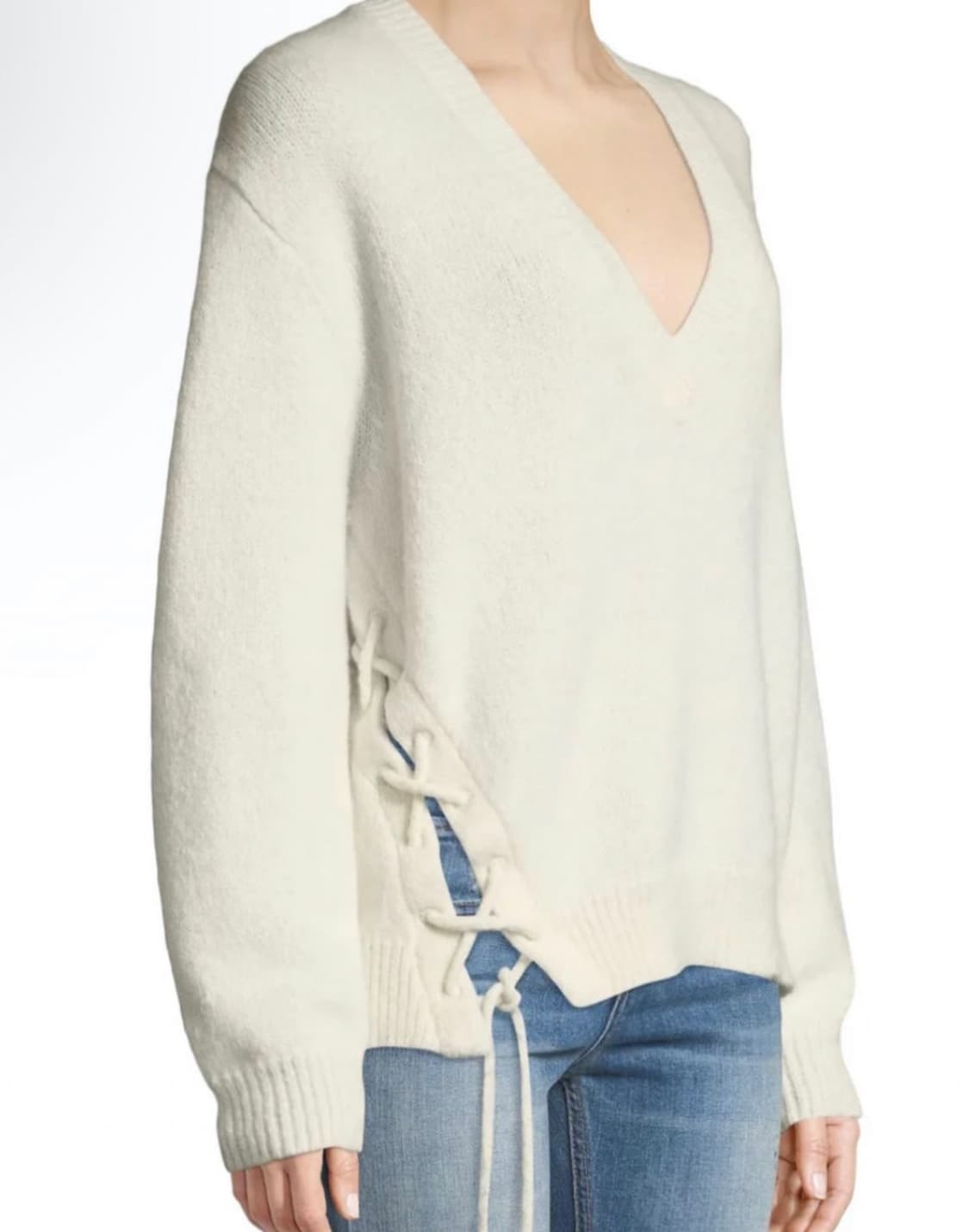 IRO 새상품 컨디션 Mylo 아이보리 레이스업 니트 S(55,66사이즈 상품이미지1